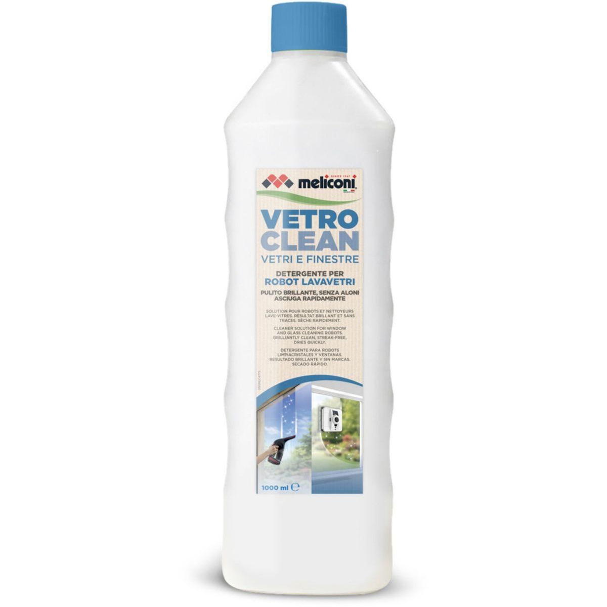Meliconi Détergent VETRO CLEAN robots et laveur de vitres
