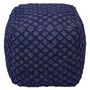 Voir la diapositive 2 : Paris Prix Pouf Tissu Imprimé  Belgia  40cm Bleu