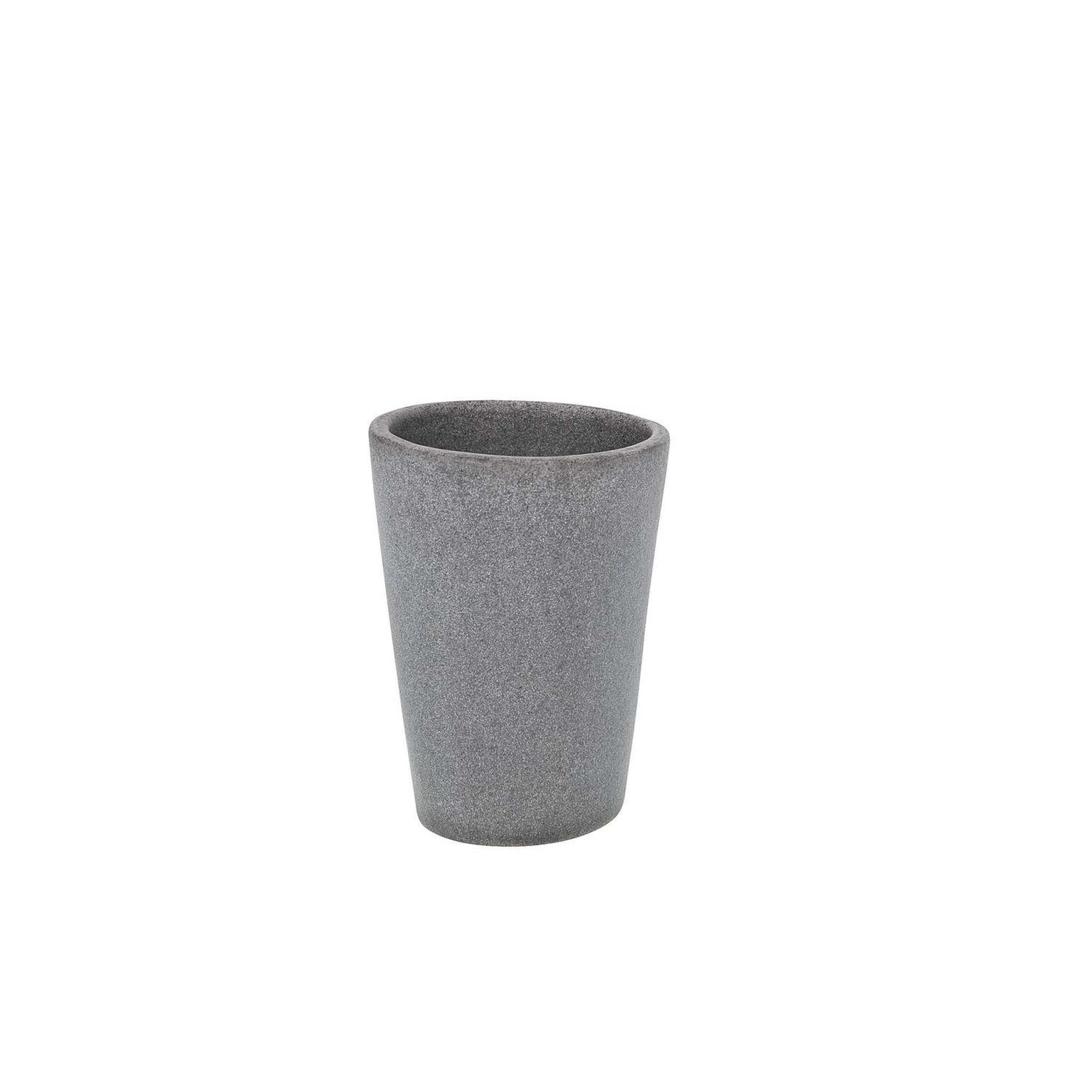 Wenko Gobelet de salle bain design pierre pebble - gris stone