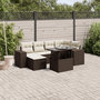 Voir la diapositive 1 : VIDAXL Salon de jardin avec coussins 7 pcs marron resine tressee