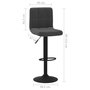 Voir la diapositive 6 : VIDAXL Tabouret de bar Noir Velours