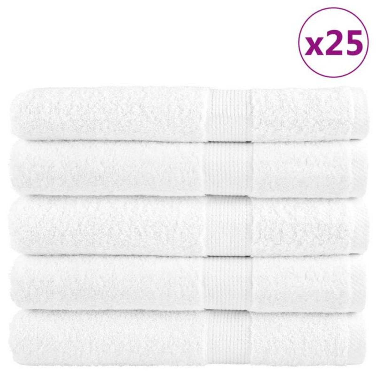VIDAXL Serviettes de sauna de qualité supérieure SOLUND 25 pcs blanc