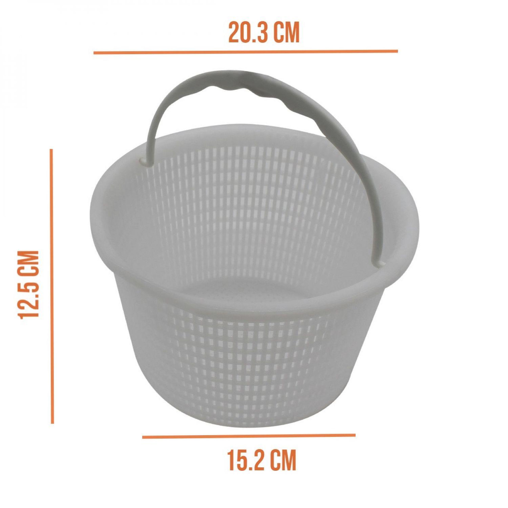 Voir la diapositive 2 : LINXOR Panier rond pour skimmer de piscine - Diam 20.3 cm - Blanc