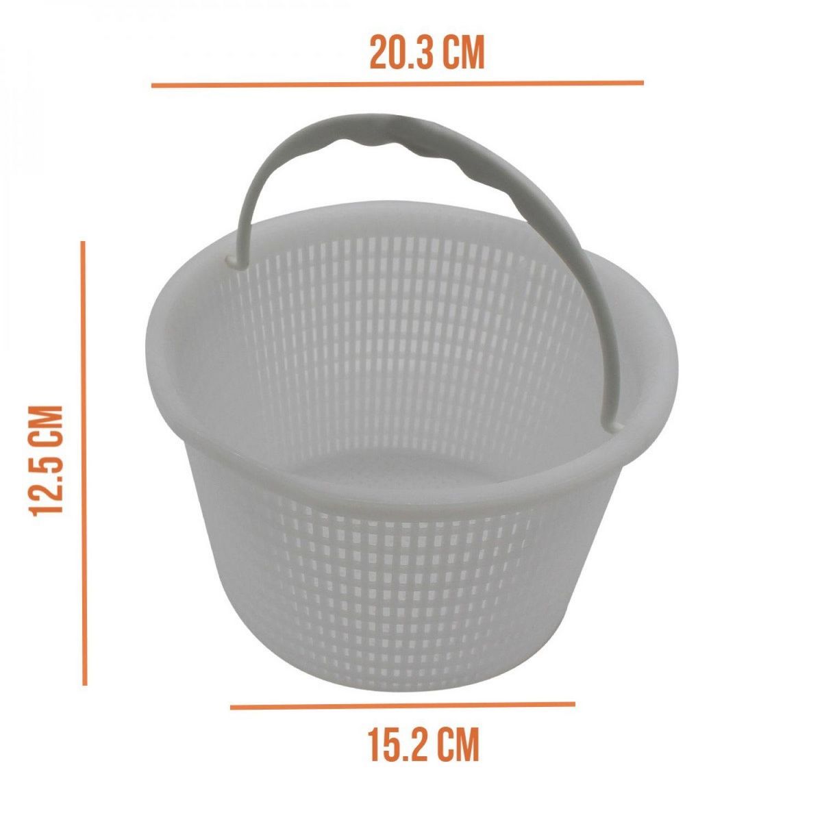 LINXOR Panier rond pour skimmer de piscine - Diam 20.3 cm - Blanc