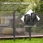 Voir la diapositive 3 : OUTSUNNY Clôture de jardin panneau en métal revêtement PE - dim. 93L x 22l x 150H cm - marron foncé
