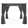 Voir la diapositive 3 : ID MARKET Pergola édition intégrale moustiquaire toit rétractable 3x4M et 4 rideaux gris