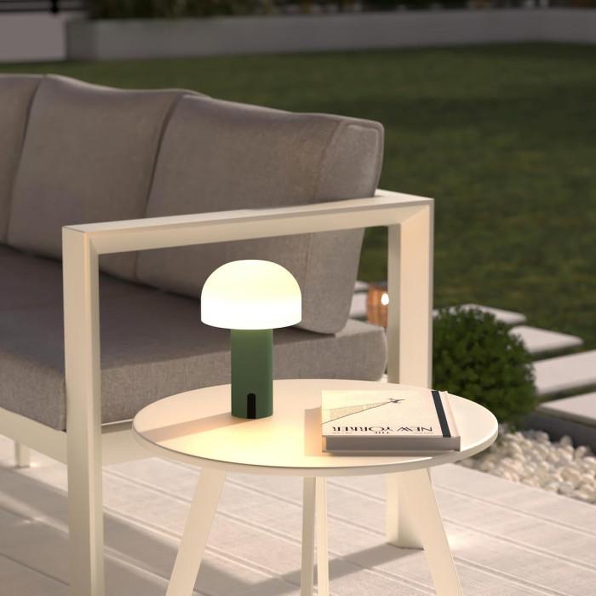 Voir la diapositive 4 : ATMOSPHERA Lampe à Poser Tactile à LED  Jany  22cm Vert Olive