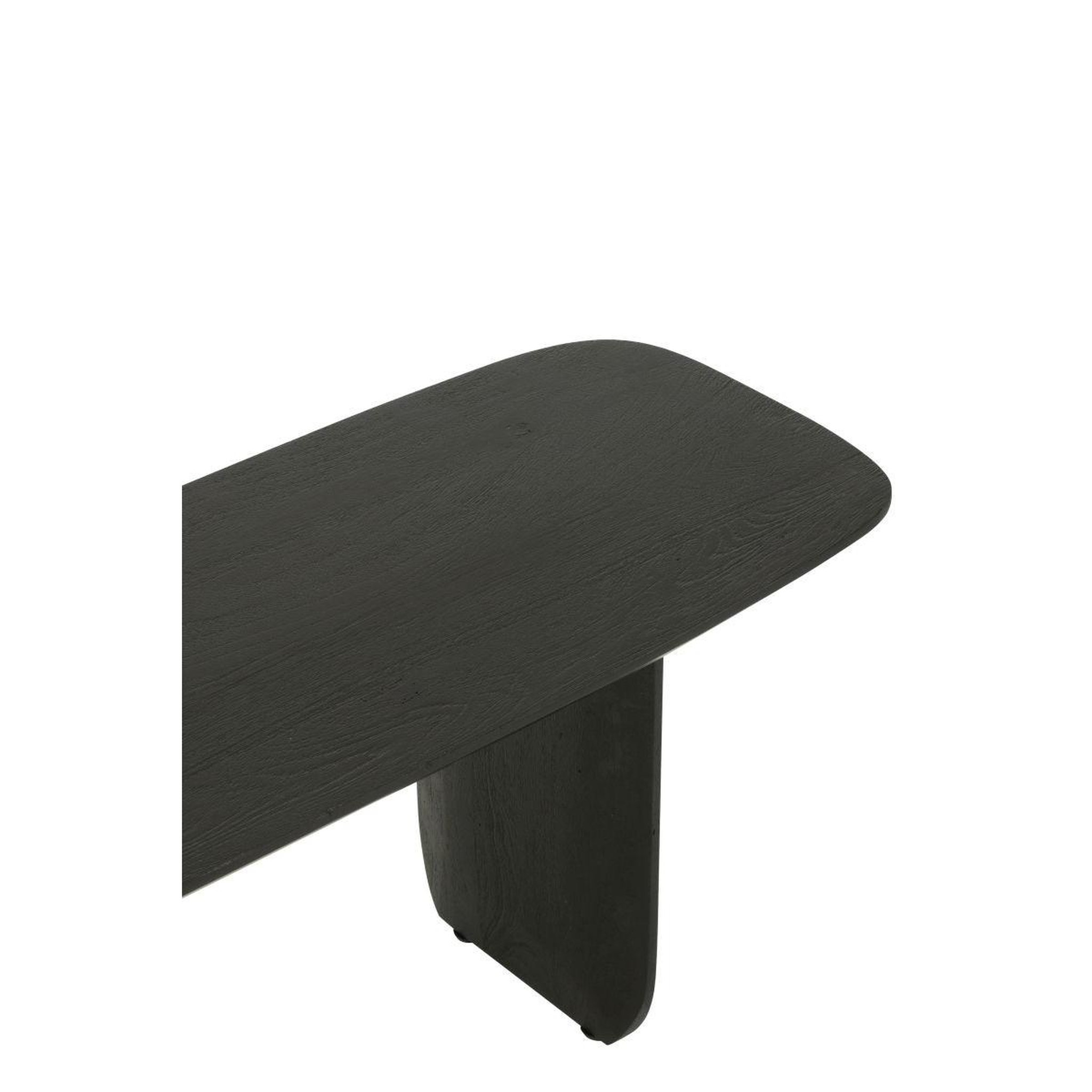 Voir la diapositive 5 : J-LINE Banc en bois  william  190cm noir