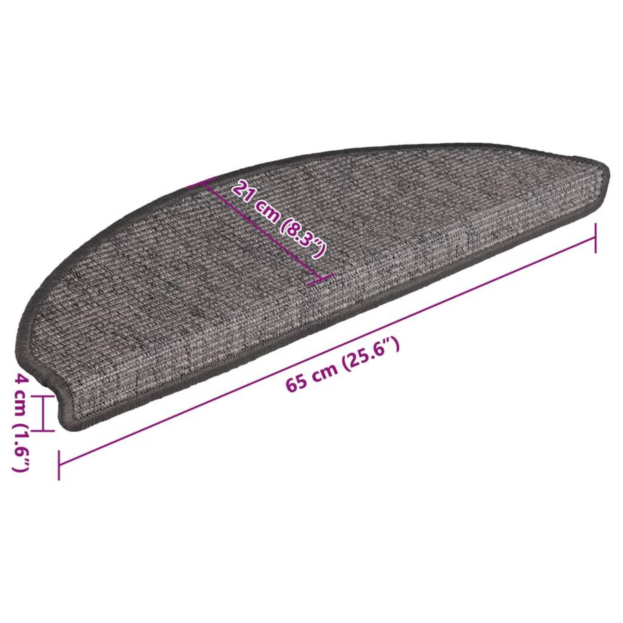 Voir la diapositive 6 : VIDAXL Tapis d'escalier auto-adhesifs 15 pcs Gris et beige 65x21x4 cm