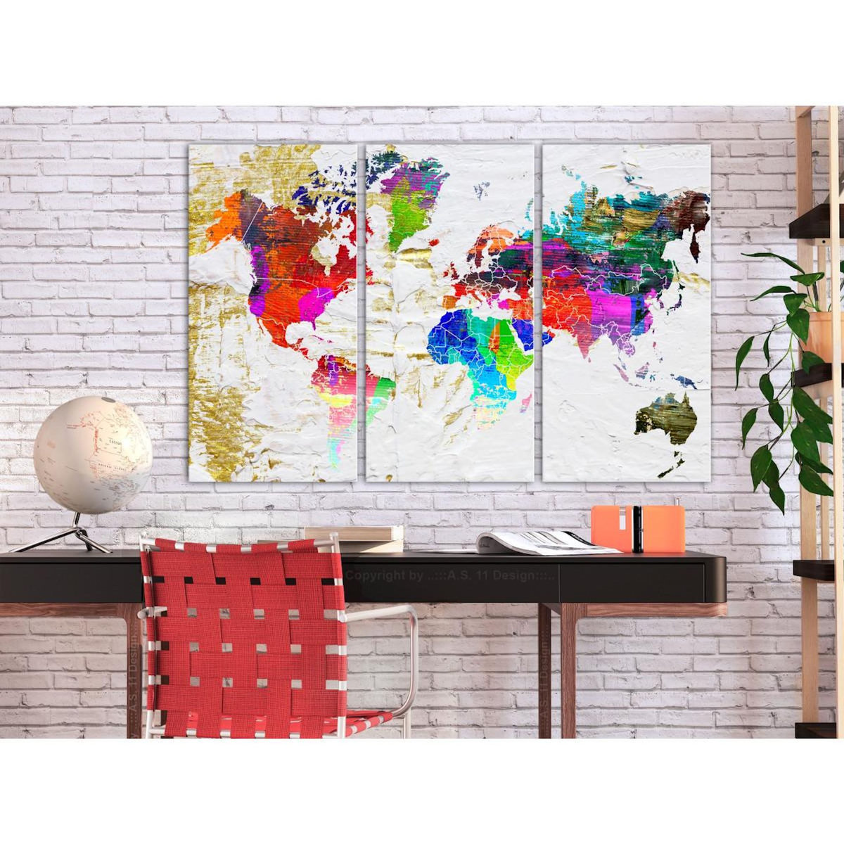 Paris Prix Tableau Imprimé 3 Panneaux  Golden Front