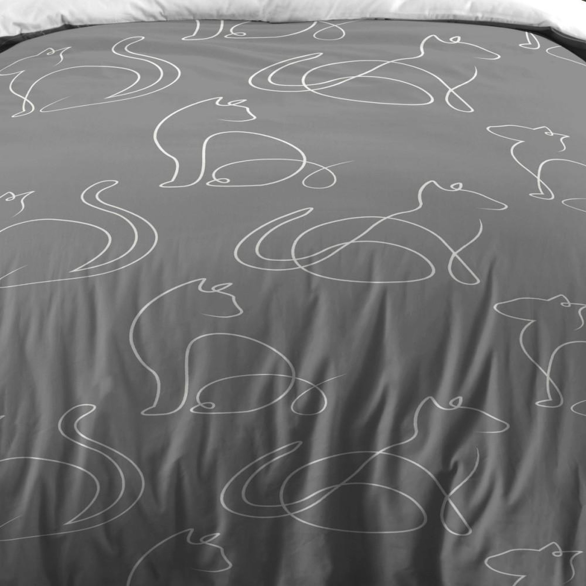 Voir la diapositive 3 : Lovely Casa Housse de couette 140x200 BERLIOZ + 1 taie 100% coton 57 fils