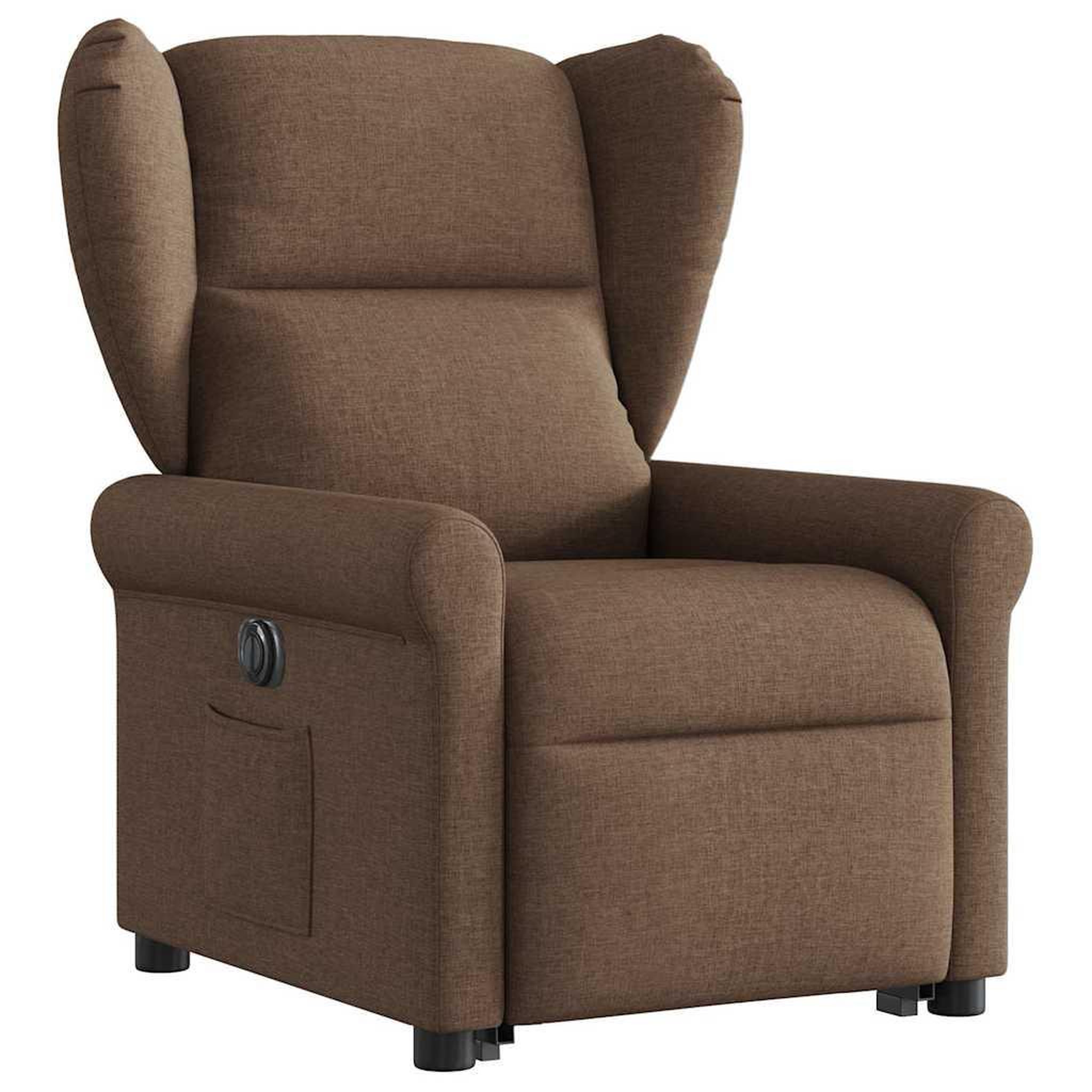 Voir la diapositive 3 : VIDAXL Fauteuil inclinable electrique marron tissu