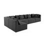 Voir la diapositive 2 : LISA DESIGN Amalfi - canapé modulable d'angle réversible - 5 places - en tissu