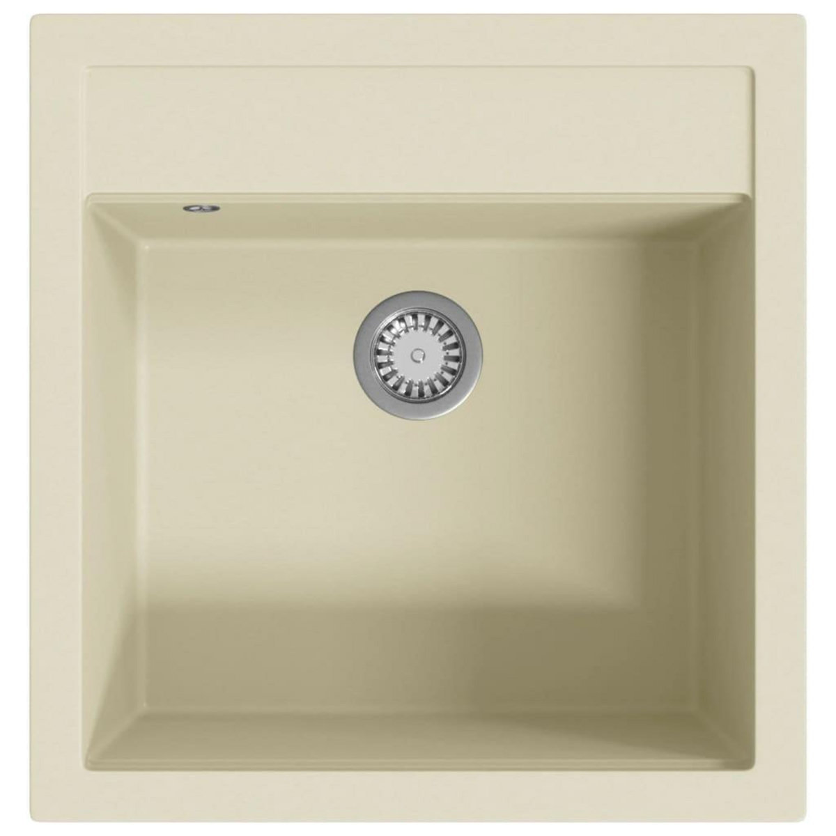 VIDAXL Evier de cuisine Granit Seul lavabo Beige