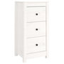 Voir la diapositive 2 : VIDAXL Buffet blanc 40x35x80 cm bois massif de pin
