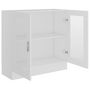 Voir la diapositive 5 : VIDAXL Armoire a vitrine Blanc 82,5x30,5x80 cm Bois d'ingenierie