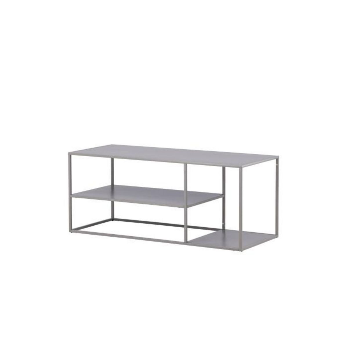 Paris Prix Table Basse Avec Étagères  Staal  120cm Gris Clair