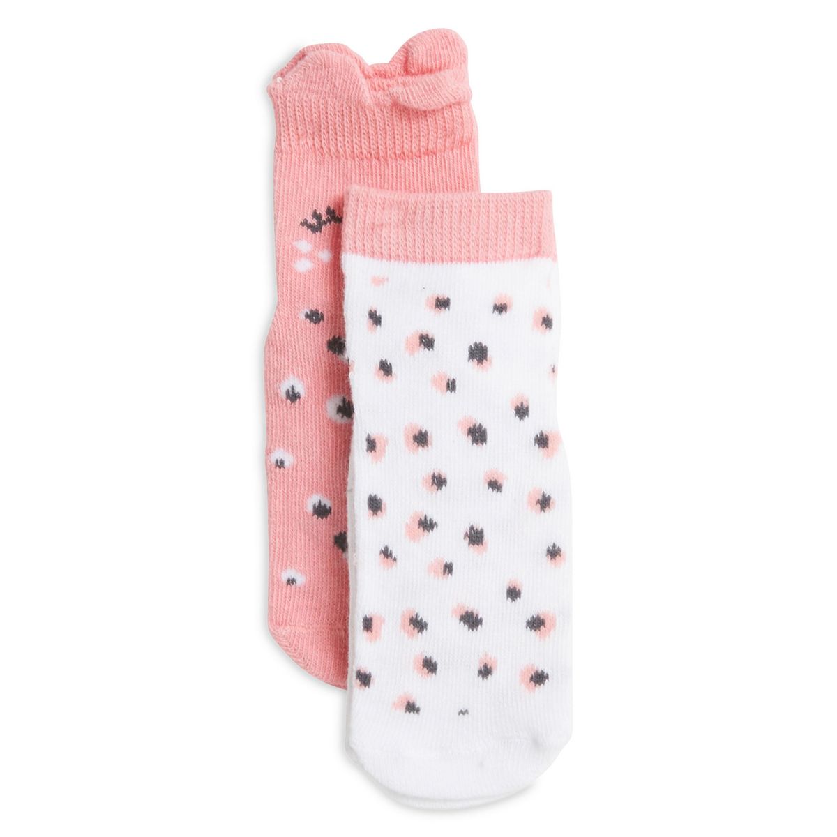 IN EXTENSO Lot de 2 chaussettes anti dérapantes bébé fille