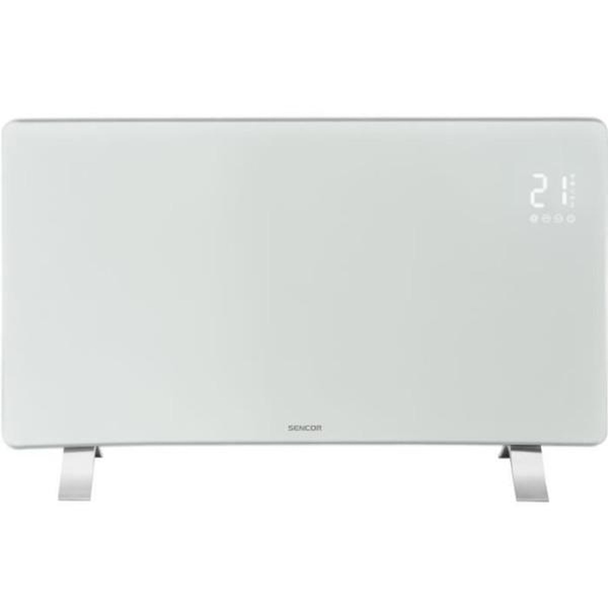Voir la diapositive 3 : Radiateur convecteur Sencor SCF 4740WH verre blanc Wi-Fi 2400W