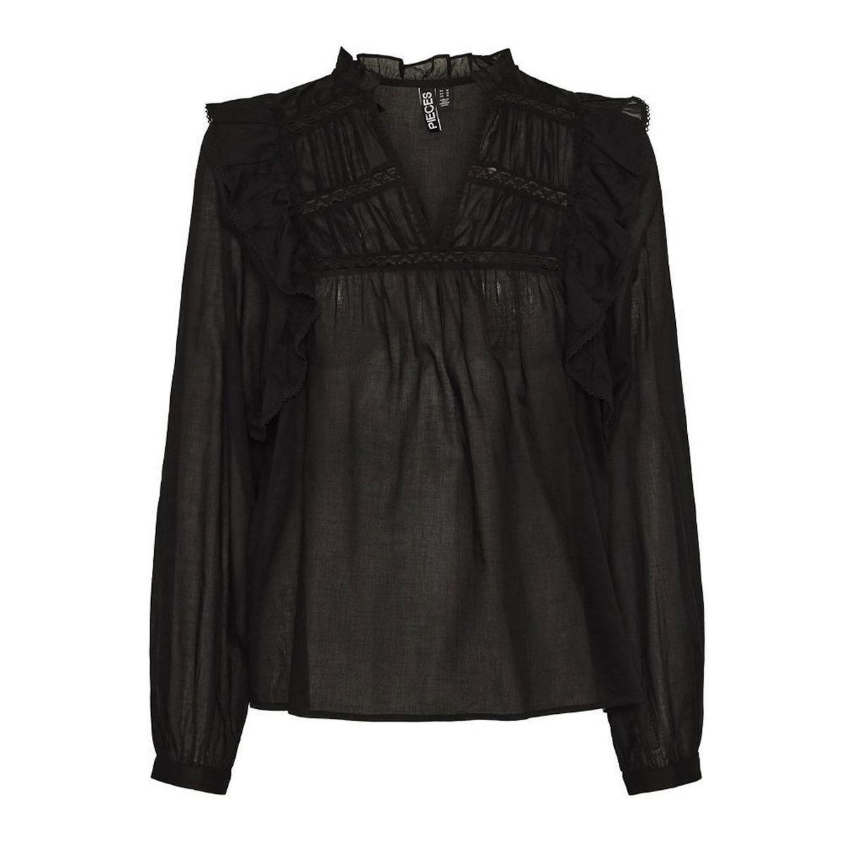Pieces Blouse Noir Femme Pieces Makenna