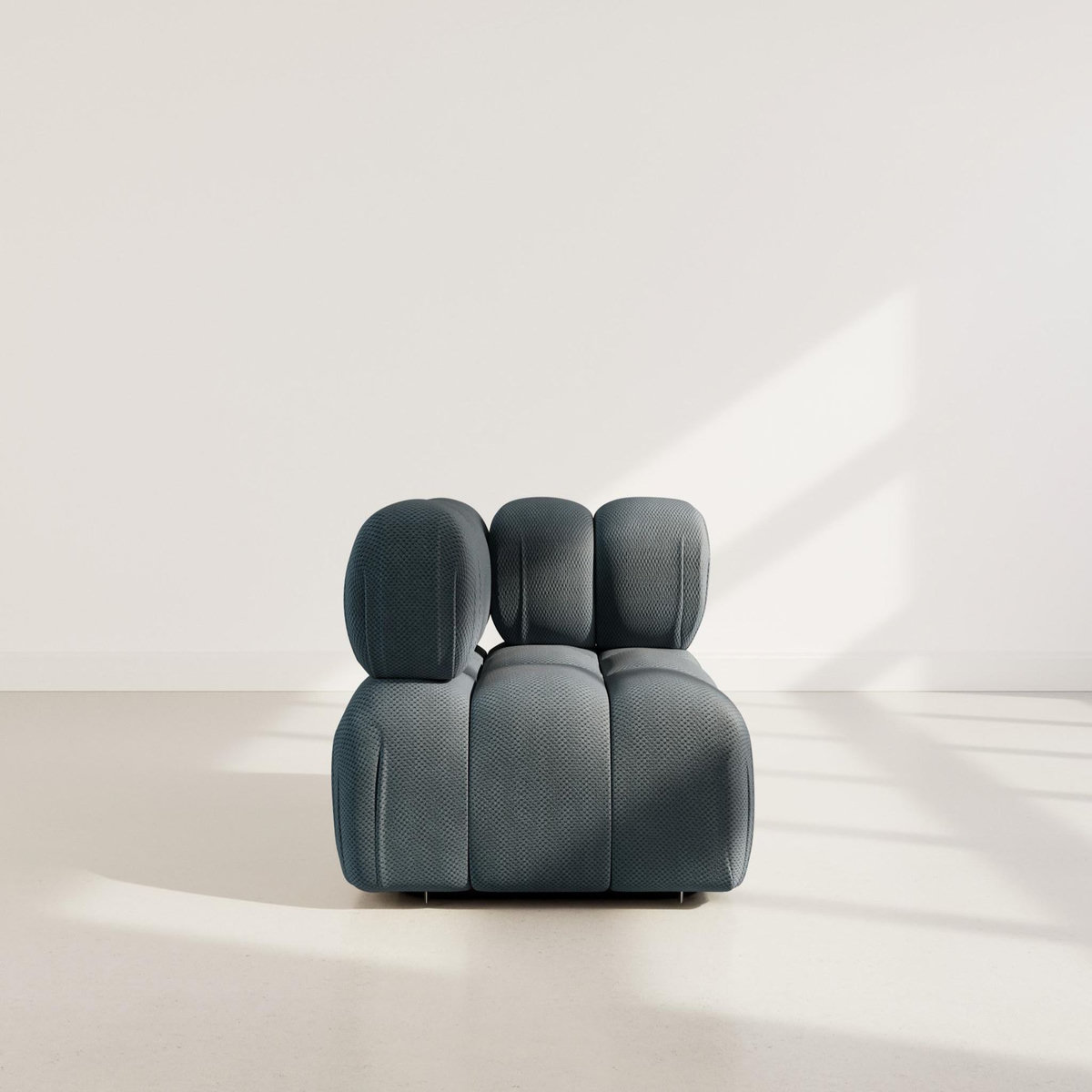 LISA DESIGN Ruby - module d'assise d'angle droit en velours texturé