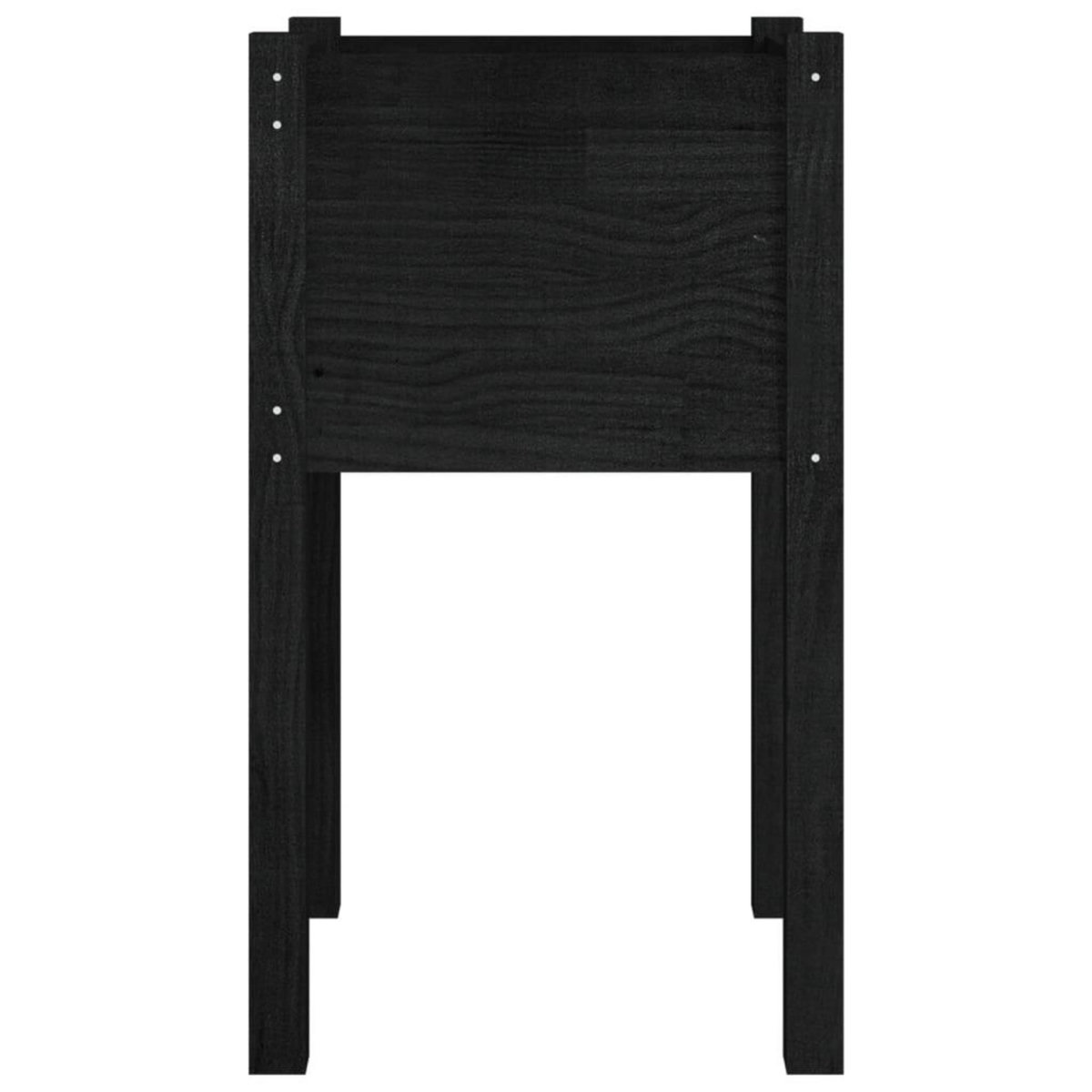 VIDAXL Jardinieres d'exterieur 2pcs Noir 40x40x70cm Bois de pin massif