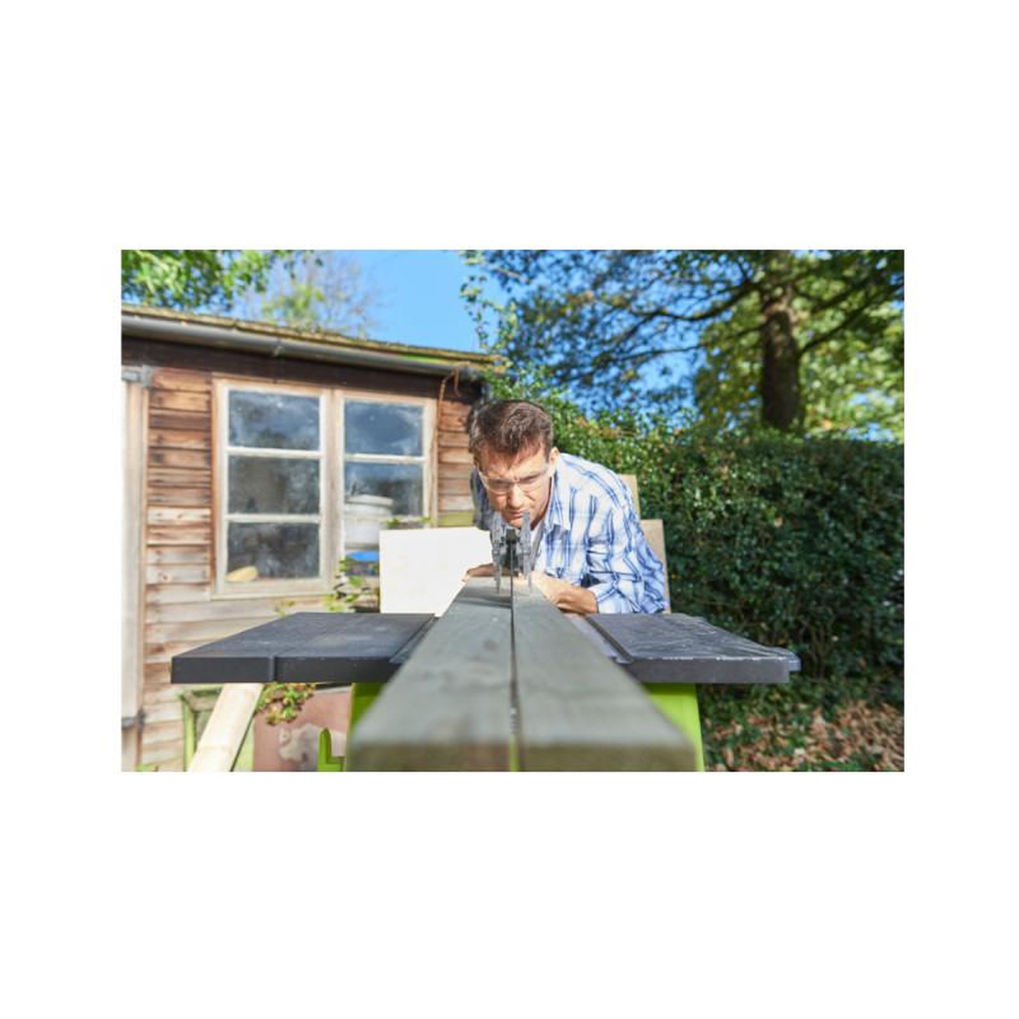 Voir la diapositive 3 : Ryobi Scie sur table électrique RYOBI 1800W 254mm - piètement rétractable - roues - extension - RTS1800EF