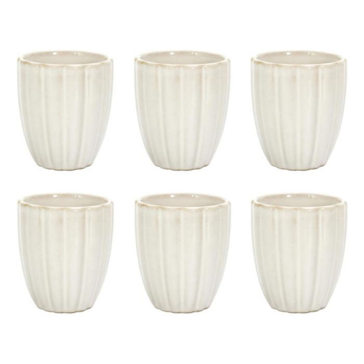 Paris Prix Lot de 6 Tasses à Café  Vlora  12cl Beige