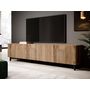 Voir la diapositive 4 : BEST MOBILIER Come - meuble tv - effet bois - 4 portes - 200 cm