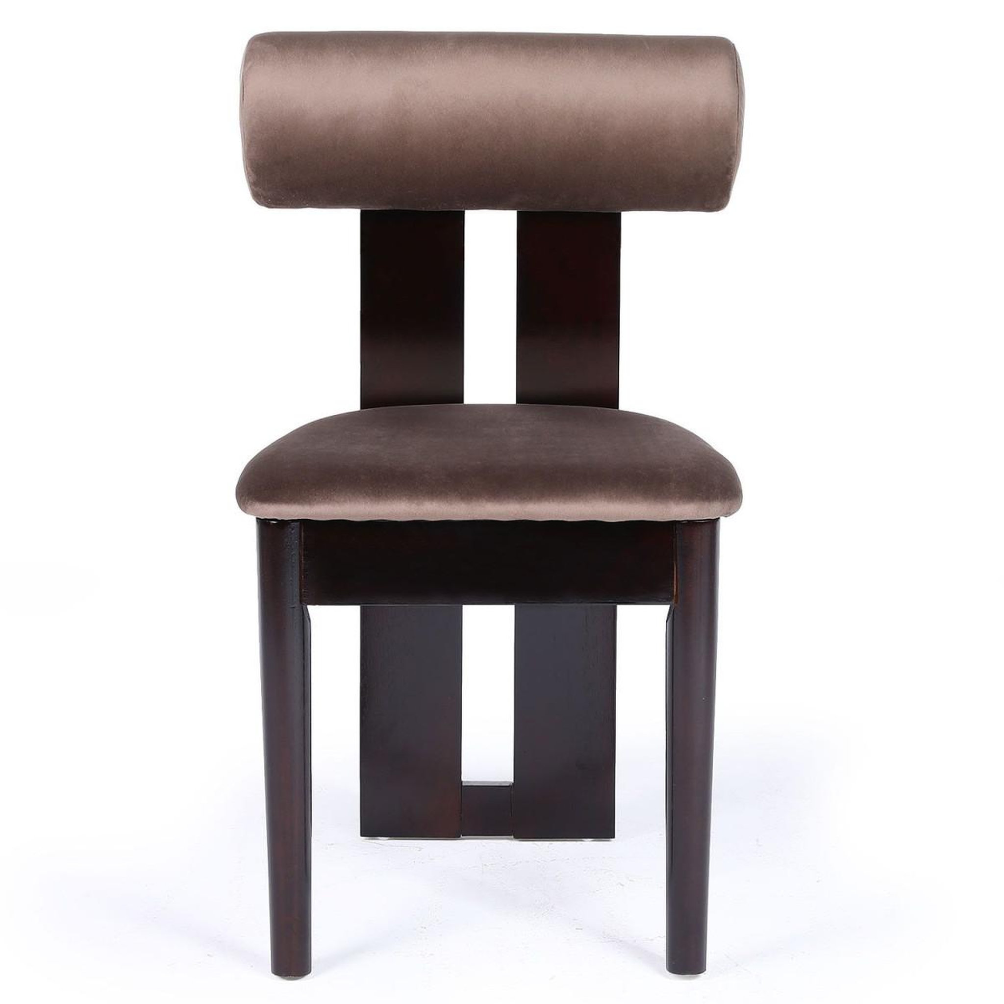 Voir la diapositive 2 : Paris Prix Chaise design en velours  jasper  79cm marron