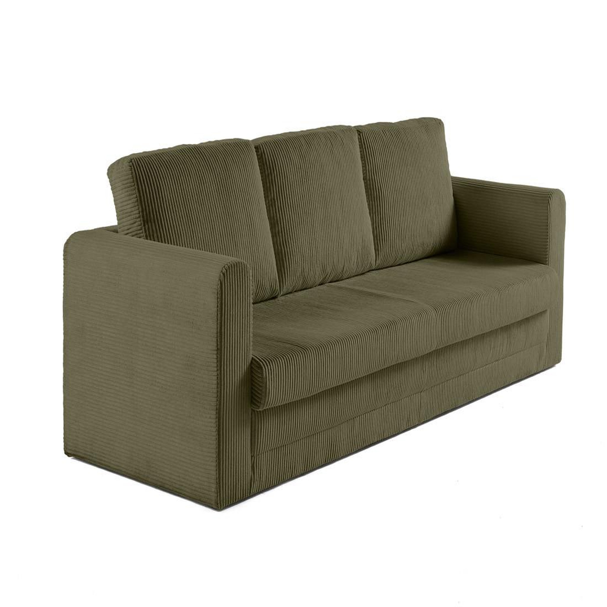 Voir la diapositive 2 : BEST MOBILIER Marilia - canapé 3 places - convertible déplimousse - en velours côtelé