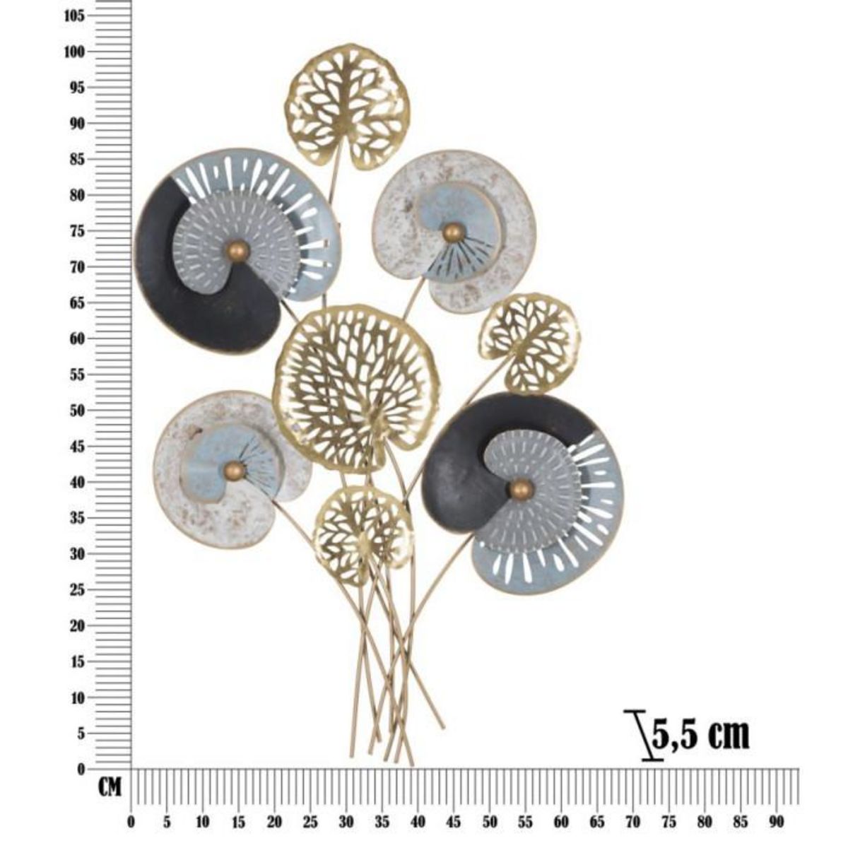 Paris Prix Décoration Murale en Métal  Gloth  70cm Multicolore