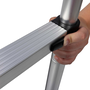 Voir la diapositive 6 : ID MARKET Échelle télescopique en aluminium 3m20 pliable, charge maximale 150kg