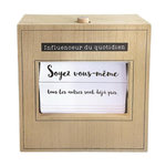 Paris Prix Boîte à Message  25 Citations du Jour  18cm Naturel