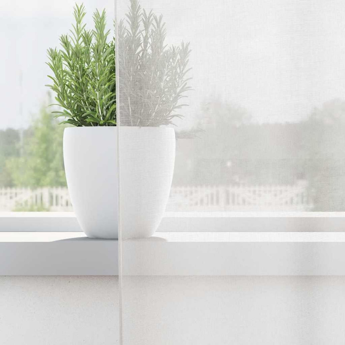 VIDAXL Rideaux en voile avec boucles 2 pcs blanc 140x140 cm