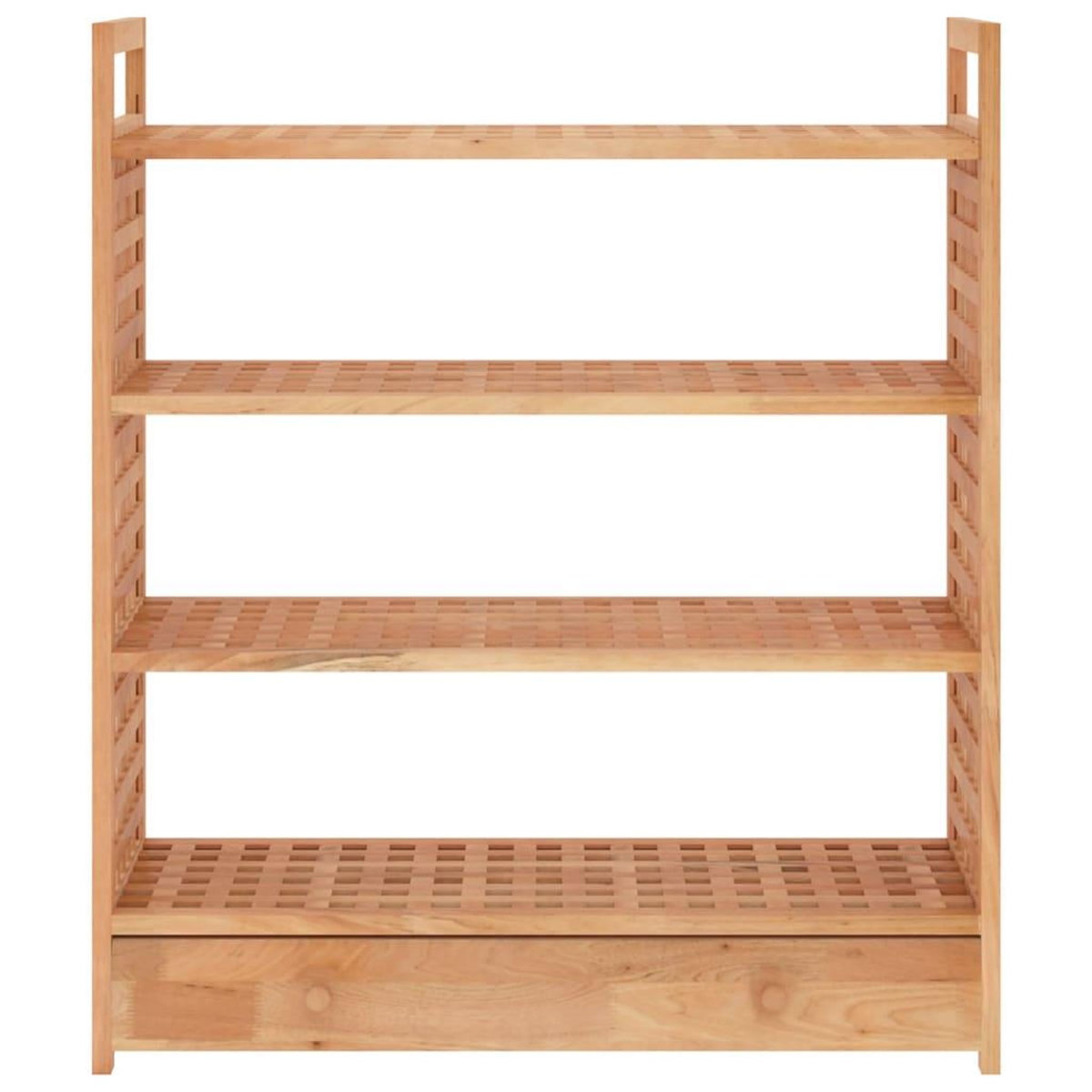 VIDAXL Meuble a chaussures avec tiroir 70x27x81cm Bois massif de noyer