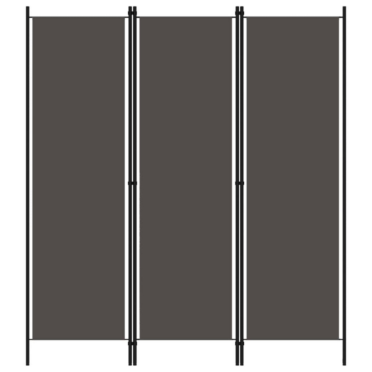 VIDAXL Cloison de separation 3 panneaux Anthracite 150x180 cm