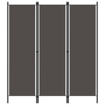 VIDAXL Cloison de separation 3 panneaux Anthracite 150x180 cm