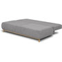 Voir la diapositive 5 : MARKET24 Banquette convertible 3 places MIKA - Velours côtelé gris clair - Coffre de rangement - L 192 x H 84 x P 93 cm