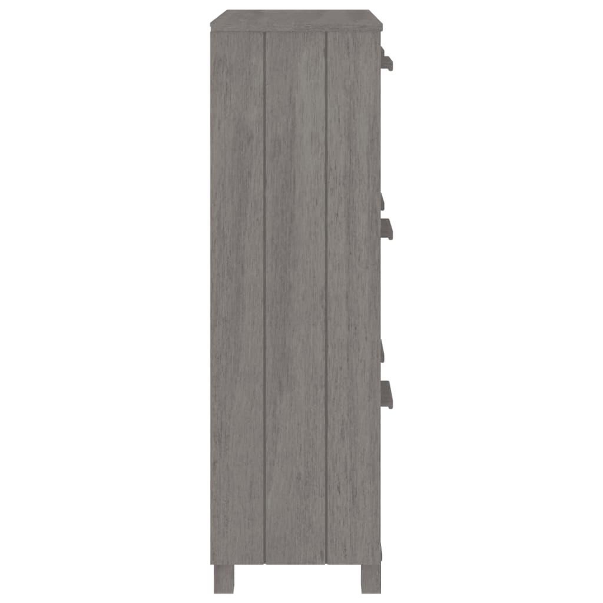 Voir la diapositive 5 : VIDAXL Armoire a chaussures HAMAR Gris clair 59,5x35x117 cm Pin massif