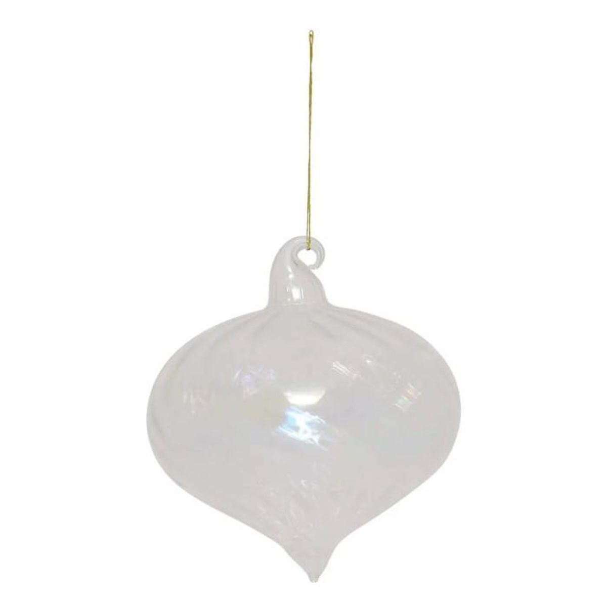 FEERIC LIGHT & CHRISTMAS Sujet de Noël Goutte  Polaire  8cm Irisé