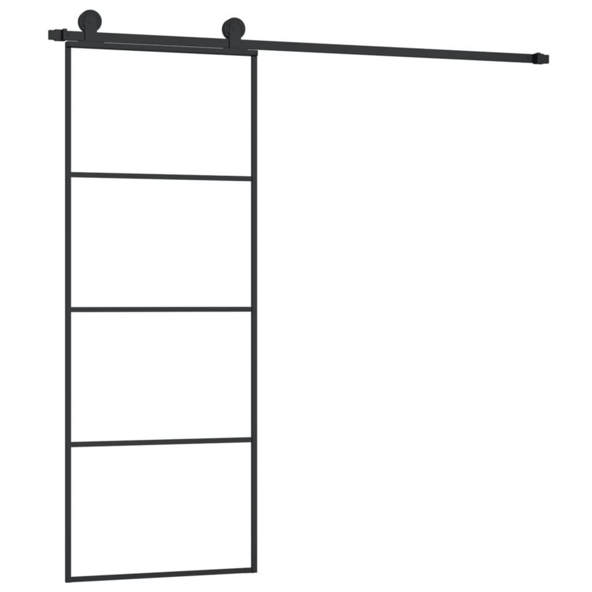 VIDAXL Porte coulissante avec kit de quincaillerie 76x205 cm Verre ESG