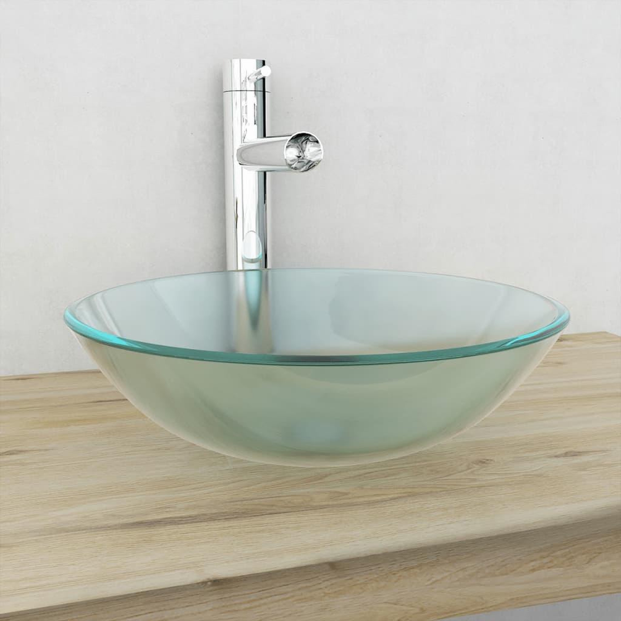 Voir la diapositive 1 : VIDAXL Lavabo Verre trempe 42 cm Givre