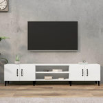 VIDAXL Meuble TV blanc 180x31,5x40 cm bois d'ingenierie