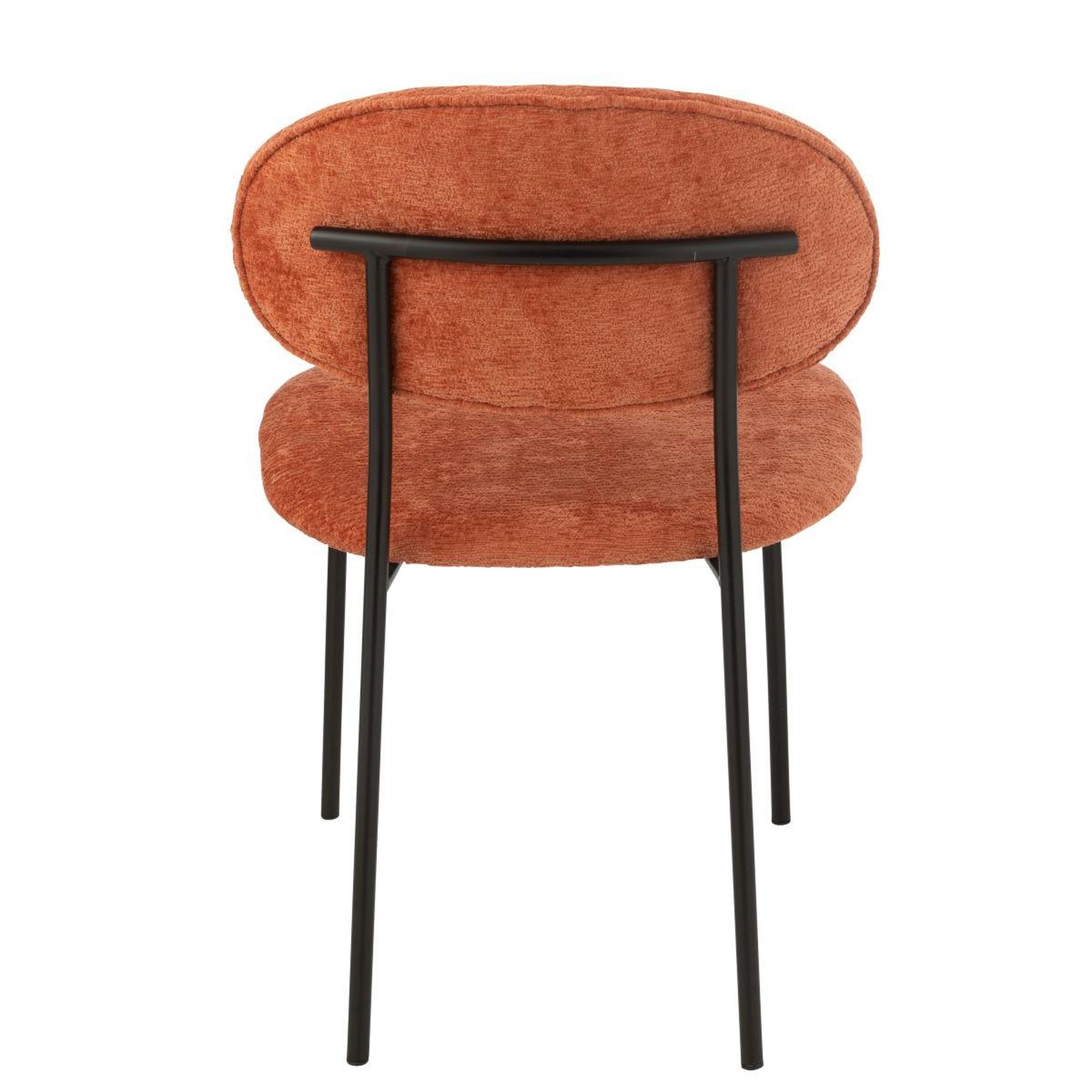 Voir la diapositive 4 : J-LINE Chaise design  anise  82cm orange rouille