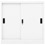 Voir la diapositive 2 : VIDAXL Armoire de bureau avec porte coulissante Blanc 90x40x90cm Acier