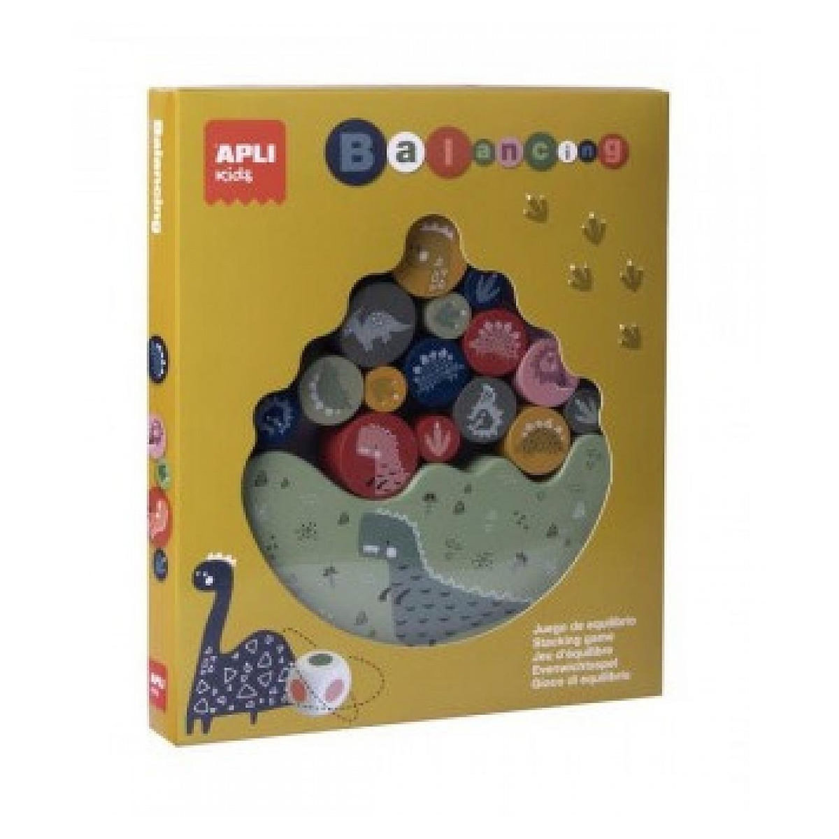 Apli Agipa Jeu Equilibre Dinosaures en bois