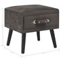 Voir la diapositive 6 : VIDAXL Table de chevet Gris 40x35x40 cm Velours