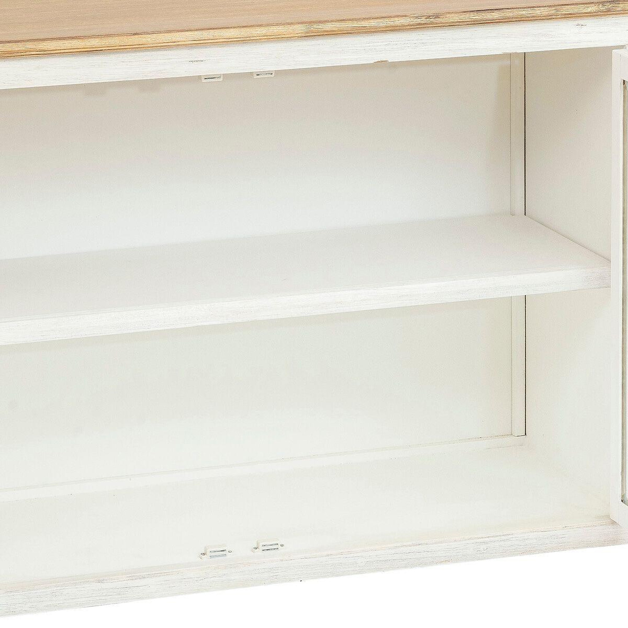 Voir la diapositive 4 : ATMOSPHERA Buffet 3 portes en bois  olbia  180cm blanc