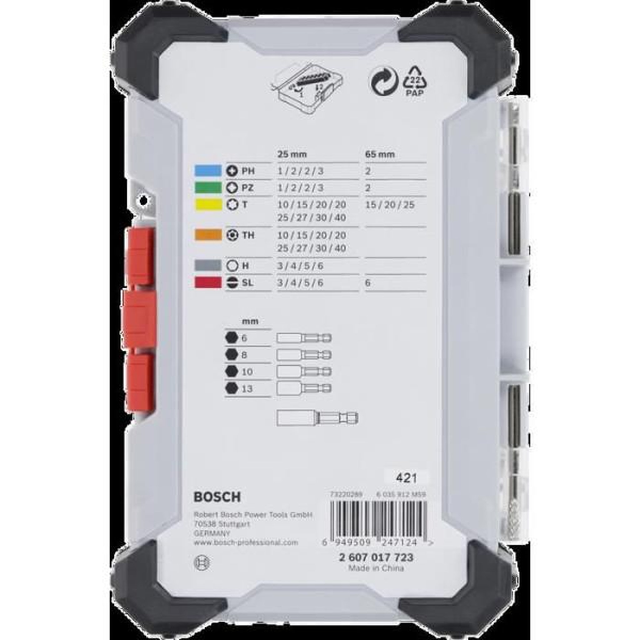 Voir la diapositive 4 : BOSCH Coffret d'embouts de vissage - bosch - 2607017723 - 43 pieces - acier s2 - boîte pick and click